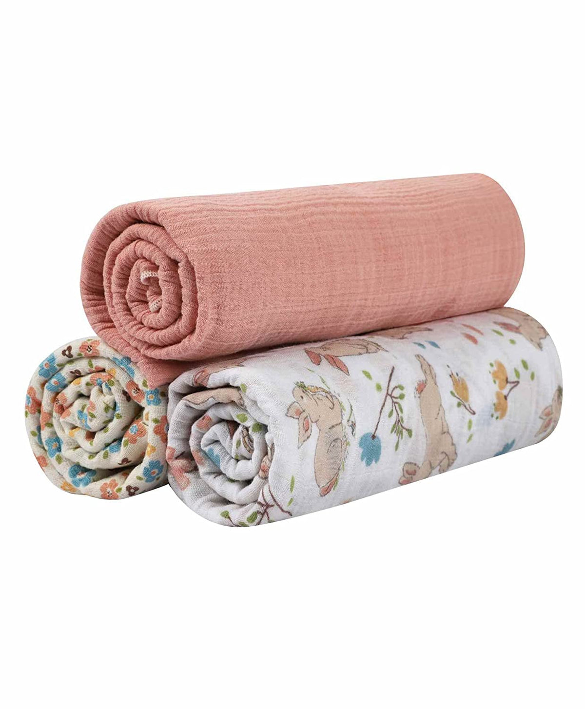 Abracadabra Cotton Muslin Swaddles Pack of 3 – Bunny Garden