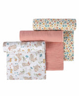 Abracadabra Cotton Muslin Swaddles Pack of 3 – Bunny Garden
