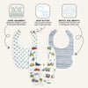 Abracadabra Muslin Bibs - Transport