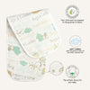 Abracadabra Muslin Burp Pad - Sleepy Friends