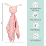 Abracadabra Organics Security Blanket with Bunny Cuddle Toy