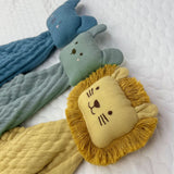 Abracadabra Organics 6-Layer Security Blanket with Cuddle Toy – Bear