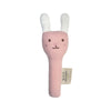 Abracadabra Organic Cotton Bunny Face Rattle – Pink | 3M+