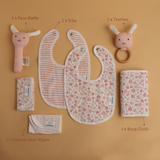 Abracadabra Girls Muslin Feeding Essentials Gift Set – Pack of 7