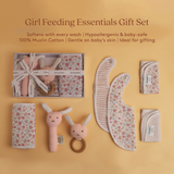 Abracadabra Girls Muslin Feeding Essentials Gift Set – Pack of 7