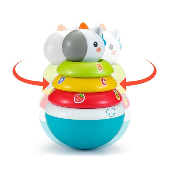 Hola Roly Poly Unicorn 3-in-1 Stacking Toy Rocker & Rattle 11 x 11 x 17 cm Multicolor