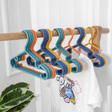 YOMH Plastic Clothes Hangers Pack of 10- Assorted Colours