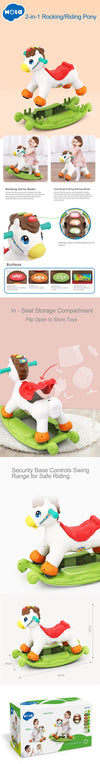 Hola 2-in-1 Rocking/Riding Pony