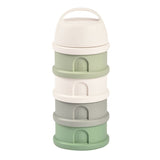 Béaba Formula Milk Container 4 Compartments – Cotton / Sage Green