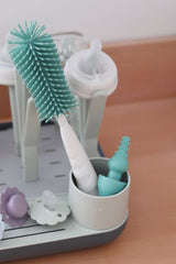 Béaba 2-in-1 Silicone Bottle Brush – Sage Green