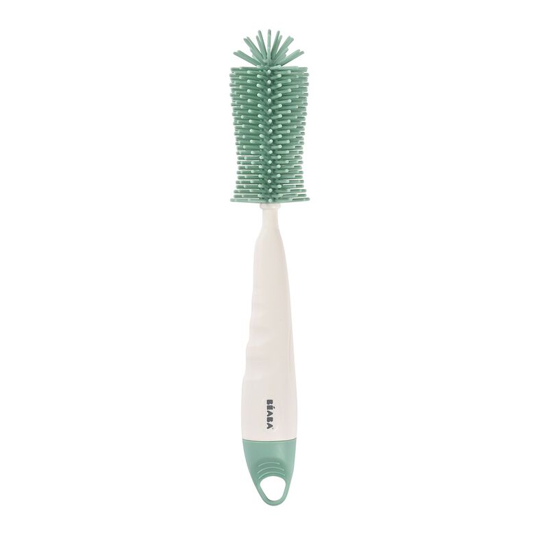 Béaba 2-in-1 Silicone Bottle Brush – Sage Green