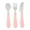Béaba 3-Piece Stainless Steel Learning Cutlery Set – Old Pink
