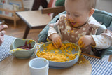 Béaba 4-Piece Silicone Baby Feeding Dinner Set 4M+ – Pebble