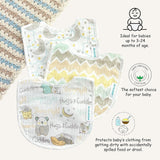 Abracadabra Muslin Bibs Set of 3 29 × 20 cm Sleepy Friends Multicolour