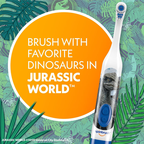 Spinbrush Battery Operated Jurassic World Toothbrush