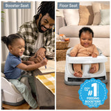 Ingenuity Baby Base 2-in-1 Booster Feeding & Floor Seat 43.8 × 38.7 × 29.8 cm Cashmere