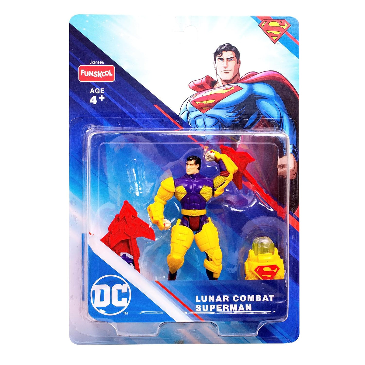 Funskool Lunar Combat Superman Action Figure with Accessories 4Y+