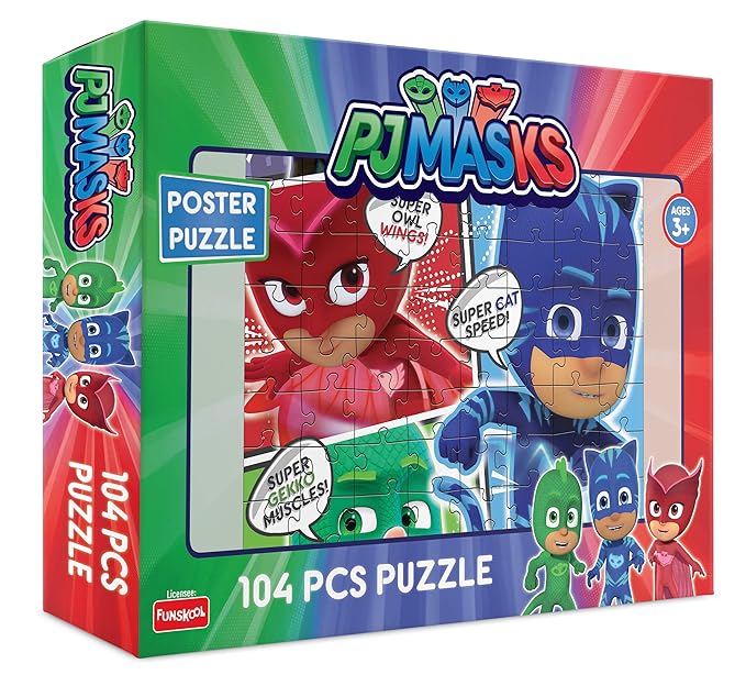 Funskool PJ Masks Giant Floor Puzzle Pack of 104 Multicolour