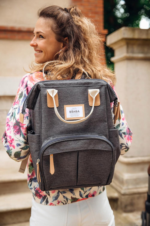 Béaba Wellington Changing Bag Backpack Dark Heather Grey