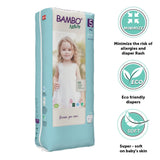 Bambo Nature Premium Baby Tape Diapers Size 5 XL 12–18 kg – 44 Pack