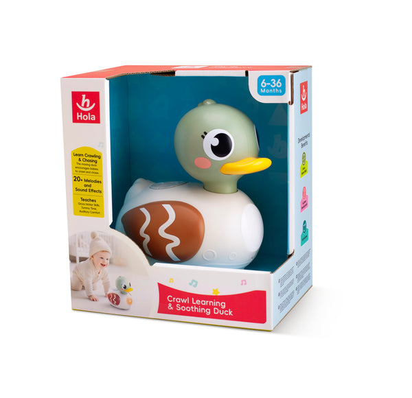 HOLA HE9975 Crawl Learning & Soothing Duck Interactive Toy – 6+ Months