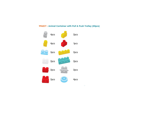 Sunta Blocks Tiger Container Trolley 30 Blocks