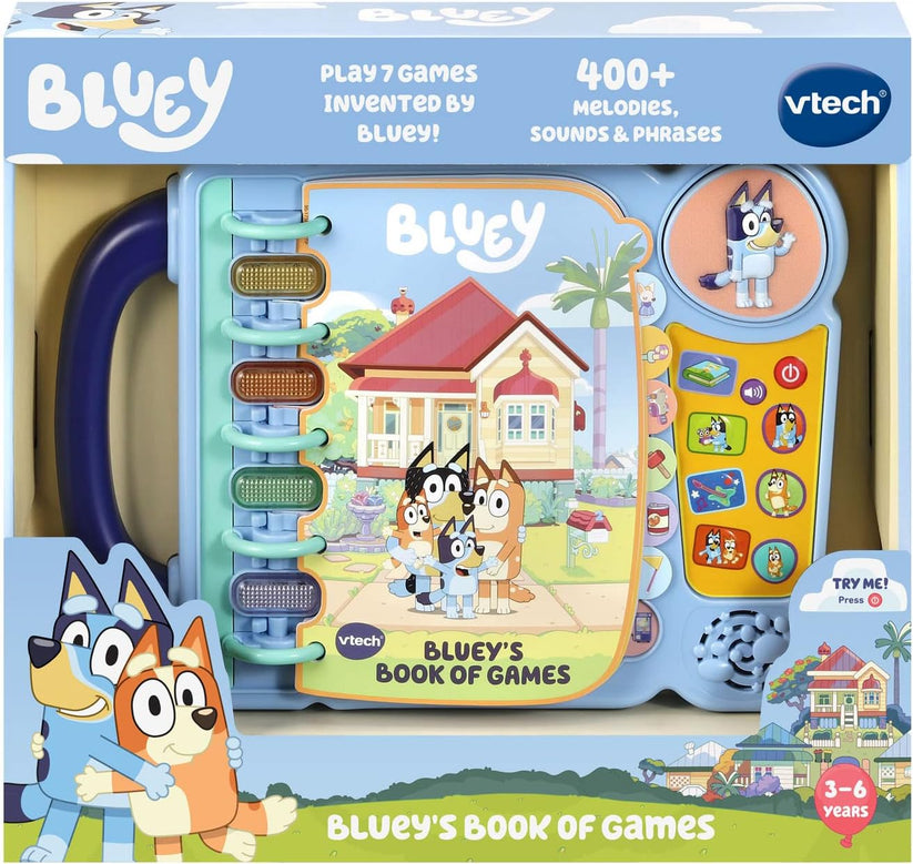 VTech Bluey Bluey's Book of Games Interactive Learning Book 3–6 Years