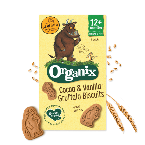 Organix Cocoa & Vanilla Gruffalo Biscuits For Babies - 12+Months, 100Gms