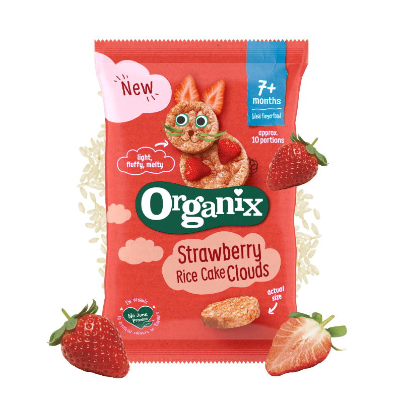 Organix Strawberry Rice Cake Clouds 7+ Months 40