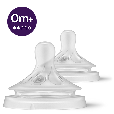 Philips Avent Natural Response Slow Flow Teat Flow 2 – 0M+ Pack of 2