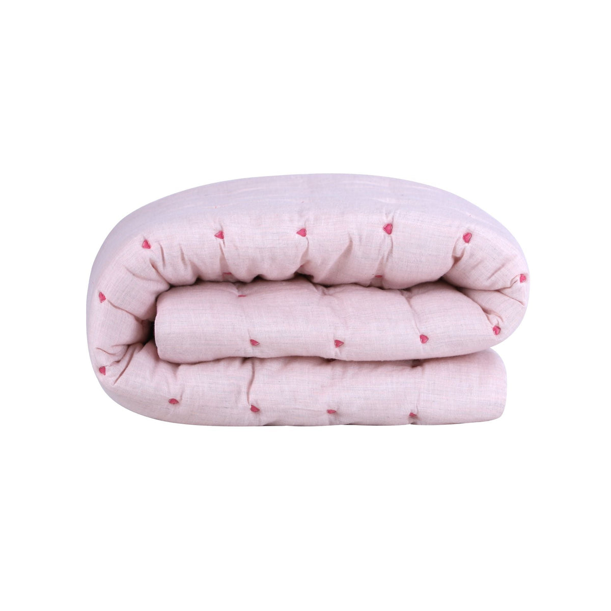Abracadabra Baby Quilt With Heart Embriodery - Pink
