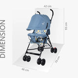 R for Rabbit Stroller Pixie Abstract Blue