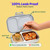 Basil Bento Ace 2 Compartment Stainless Steel Lunchbox 600 ml Classic Grey