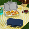 Basil Bento Ace 2-Compartment Stainless Steel Lunchbox 600 ml Classic Blue