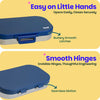 Basil Bento Ace 2-Compartment Stainless Steel Lunchbox 600 ml Classic Blue