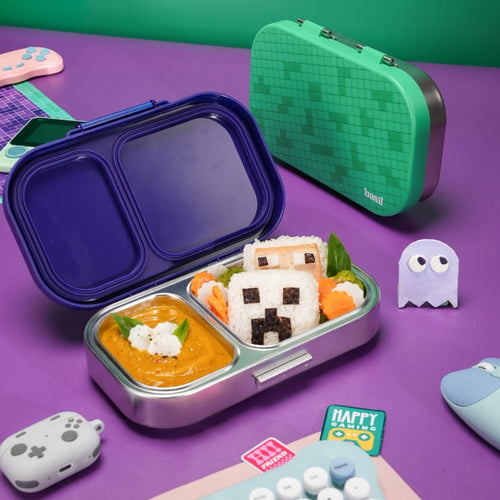 Basil Bento Ace 2 Compartment Lunchbox 600 ml Pixel Rush