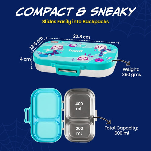 Basil Bento Ace 2 Compartment Lunch Box 600ml – Slingy Star