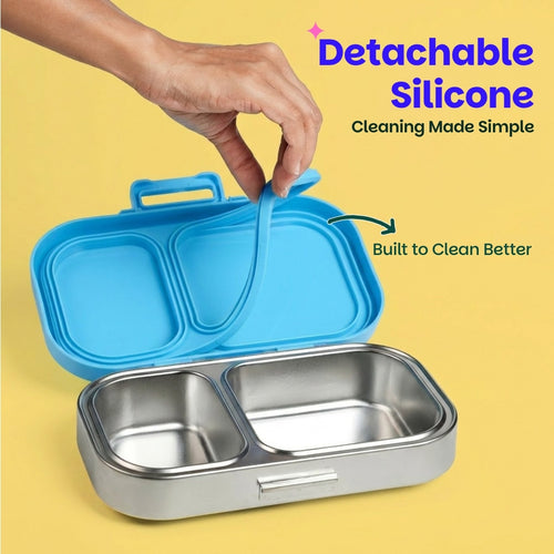 Basil Bento Ace 2 Compartment Lunchbox 600 ml Wiggly Woof