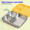 Basil Bento Ace 3-Compartment Stainless Steel Lunchbox 1000 ml Kitty Party