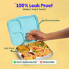 Basil Bento Ace 3 Compartment Stainless Steel Lunchbox 1000 ml Wiggly Woof