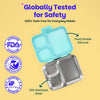 Basil Bento Ace 3 Compartment Stainless Steel Lunchbox 1000 ml Wiggly Woof