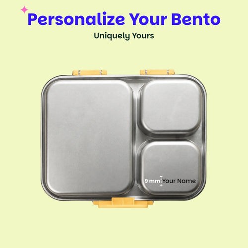 Basil Bento Ace 3-Compartment Stainless Steel Lunchbox 1000 ml Kitty Party