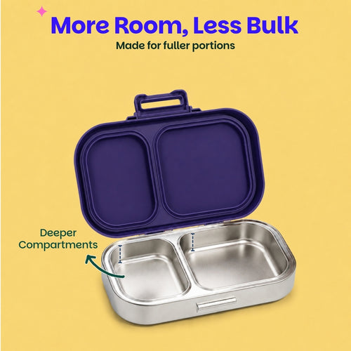 Basil Bento Ace 2 Compartment Lunchbox 600 ml Pixel Rush
