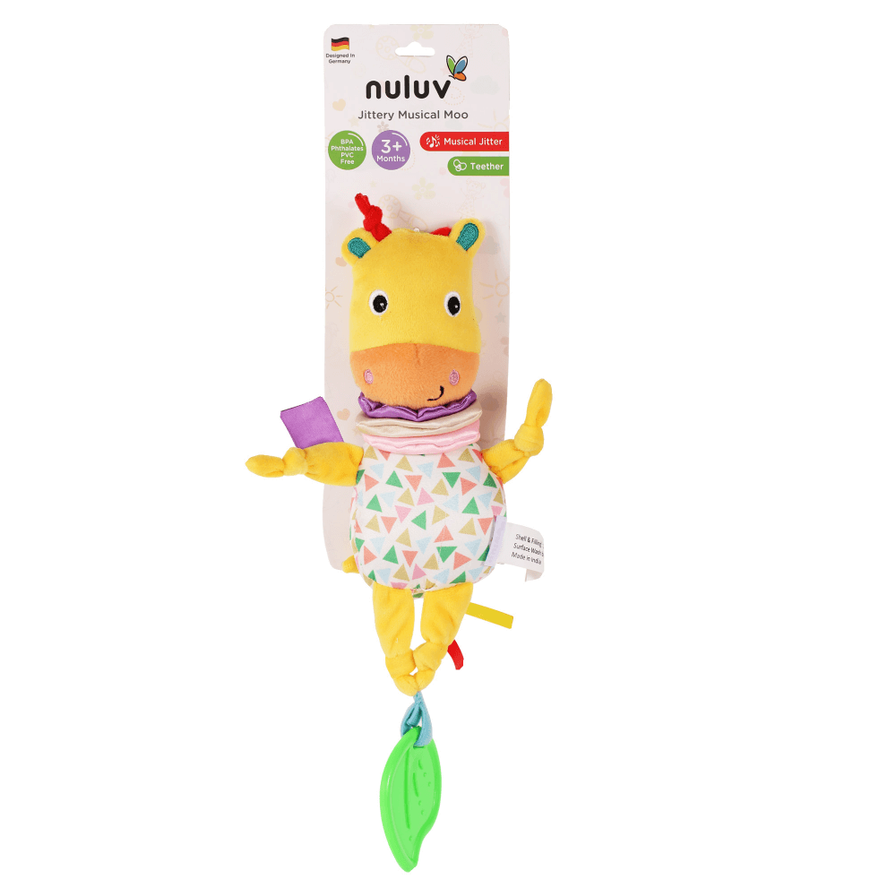 Nuluv Jittery Musical Moo Soft Toy 22 cm Multicolour