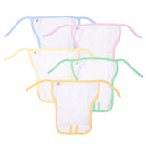 Tinycare Reusable Baby Nappies With Coloured Borders Plain Sky Blue ( Pack of 5 ) - Zero Size