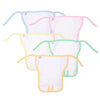 Tinycare Reusable Baby Nappies With Coloured Borders Plain Lemon Yellow ( Pack of 5 ) - Medium Size