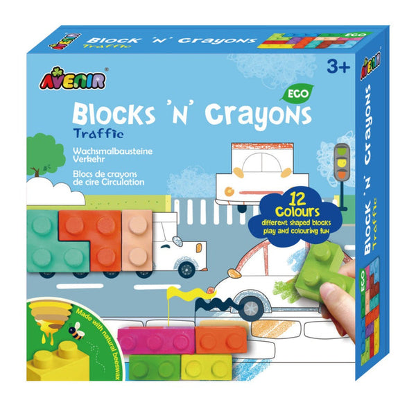 Avenir Block 'N' Crayons 12 Colours 3Y+ – Assorted Theme