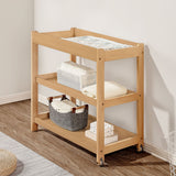 Boori 3 Tier Changer – Almond | Baby Change Table with Storage