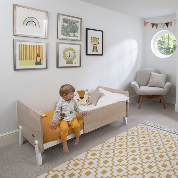 Boori Natty Cot Bed - White & Natural