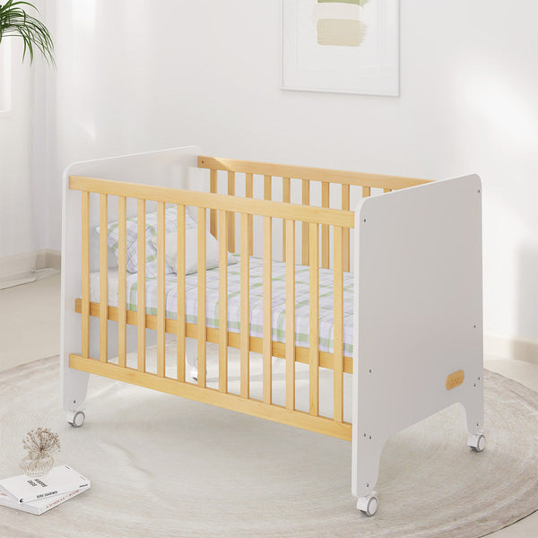 Boori Natty Compact Baby Cot - Barley and Almond